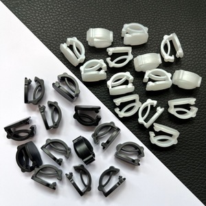 Plastic Shoelace <b>Clips</b> Black White Durable Buckles For Shoes Accessories - Product Image 1