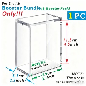 Estuche para Tarjetas de Acrílico Lucite Transparente con Imán N52, Protección UV Antidecoloración, Estuche Protector para Tarjetas con Tapa Magnética - Product Image 2