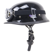 Nouveau casque de moto vintage en cuir PU unisexe Chopper Retro Cap Motorbike Half Casco Moto Capacete DOT