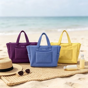 Extra <b>Large</b> Terry Cloth <b>Tote</b> <b>Bag</b> Embroidery Logo Shopping Grocery <b>Bag</b> Portable <b>Travel</b> Beach <b>Bag</b> <b>for</b> Women - Product Image 3