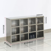 Armoire de rangement extérieure en acier inoxydable vérifiée, étanche et verrouillable, pour personnel de salle de sport, unité robuste et sécurisée
