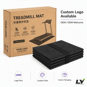 Tapis de tapis roulant pliable avec logo personnalisé, imperméable, antidérapant, réduction du bruit, tapis de sol pour vélo d'exercice, tapis de yoga pour la maison, 6 mm - Product Image 6