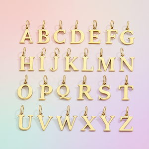 Dijes de Letras de Acero Inoxidable con Baño de Oro PVD de 18K, Colgantes Iniciales de la A a la Z, Hipoalergénicos, Resistentes al Deslustre, para Joyería DIY al por Mayor - Product Image 2