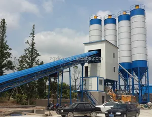 180cbm HZS180 Large Ready Mix Dry Industrial Fixed Concrete Batching Plant With Spare Parts
