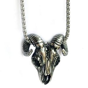 Colgante de Acero Inoxidable Satánico Baphomet con Calavera de Cabra, Listo para Enviar al por Mayor, Ideal para Fiestas - Product Image 2