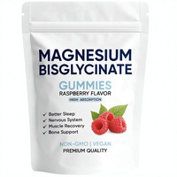 Gummies de Bisglycinate de Magnésium Bio 400mg pour le Sommeil, Complément Alimentaire Végétalien de Qualité Alimentaire avec Glycinate de Magnésium et Zinc, ODM, Origine Chine