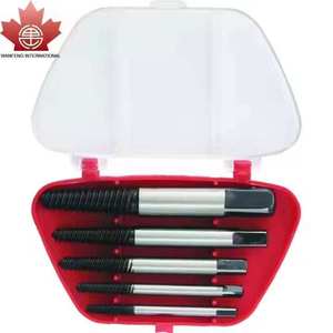 Professional Screw Extractor <strong>Set</strong> 6-Piece Reverse Thread <strong>Easy</strong> <strong>Out</strong> for Drilling Hardened Steel DIY &amp; Mechanic Repair Tools - Product Image 5