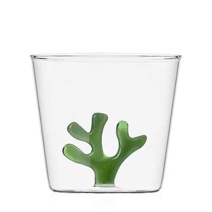 Tasses <span class=keywords><strong>en</strong></span> verre personnalisées colorées au design corail europé<span class=keywords><strong>en</strong></span> pour cadeaux d'affaires et usage domestique - Product Image 2