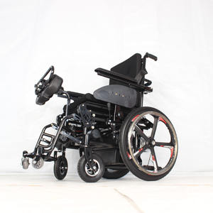 Silla de ruedas manual eléctrica potente certificada CE, equipo de rehabilitación de calidad, rueda grande, diseño motorizado, hecho en China - Product Image 3