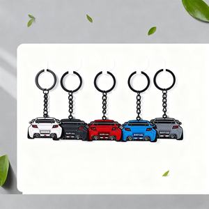 Cadeaux personnalisés originaux, porte-clés de voiture 2D en alliage de zinc métallique, 9 couleurs, porte-clés en émail, fabrication sur mesure de porte-clés de voiture - Product Image 4