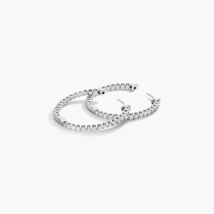 Classic 925 Sterling Silver Gold Plated Moissanite Hoop <b>Earrings</b> Luxury Designer Sparkling <b>Fine</b> Jewelry Elegant Fashion Gift - Product Image 1