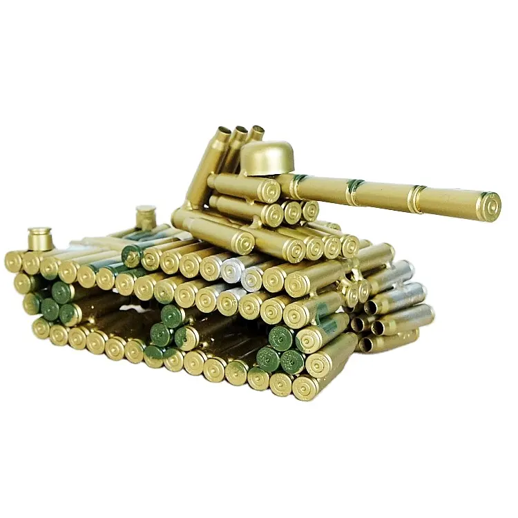 Art and Collectible Creative Home Decorative Model Bullet Shell Casing Shaped Army Tank Metal Crafts