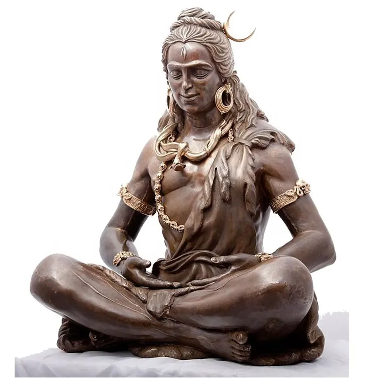 Metalen Messing Gieten Brons Lord Shiva Shakti Standbeeld