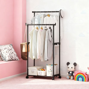 <span class=keywords><strong>Appendiabiti</strong></span> su Ruote a <span class=keywords><strong>Palo</strong></span> Singolo, Organizzatore per Vestiti e Cappelli, Asciugabiancheria Integrato, Guardaroba per Soggiorno, Montaggio Semplice - Product Image 4