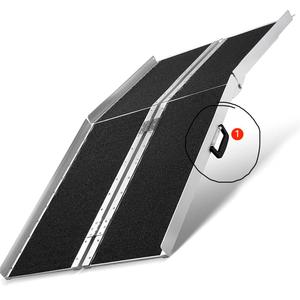 नॉन स्किड ट्रैक्शन फोल्डिंग एल्यूमिनियम व्हीलचेयर रैंप स्कूटर मोबिलिटी हैंडीकैप पोर्टेबल रैंप - Product Image 2