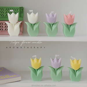 Fleurs Aromathérapie Bougies Belle Tulipe Bougies Cadeaux De Vacances Décoration De La Maison Prnaments Photo Props - Product Image 6