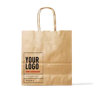 Pemasok Cina Logo Kustom Tas Kertas Belanja Mewah untuk Pakaian Gaun Hadiah Tas Kosmetik Produk Perawatan Kulit dengan Pegangan