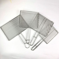Pince de barbecue pliable en acier inoxydable pour poisson grillé, vente en gros d'usine, accessoires d'extérieur