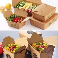 Vente en gros de barquettes jetables personnalisées à 2 compartiments pour hot-dogs, frites, papier kraft, fast-food, sushis, collations, emballage