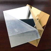 Plaque de miroir acrylique incassable avec film protecteur, plastique miroir argenté flexible pour la décoration murale commerciale et le bricolage