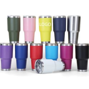 <b>Hot</b> Custom Logo Stainless Steel 30Oz Insulated Tumbler With Straw and Lid for Laser Printing - Product Image 1