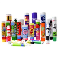 Tube d'emballage en aluminium-plastique laminé pour chewing-gum, 12,7-35 mm, bouchon à vis, impression UV personnalisée, logo, 9 ml