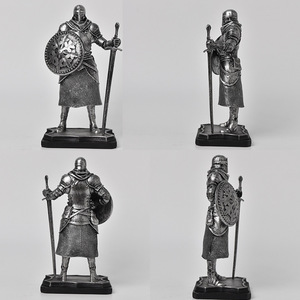 スパルタカスローマの剣闘士の剣と盾の像冷たいキャスト樹脂アンティークブロンズ戦士の彫刻 - Product Image 4