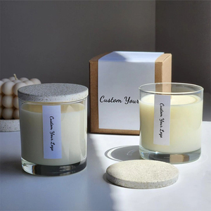 Vela Aromática de Cera de Soya Tropical Pequeña de Marca Privada AIKUN, Vela Perfumada Natural de Lujo en Vaso Transparente de Vidrio Transparente - Product Image 3