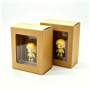 Custom Clear PVC Window <b>Corrugated</b> <b>Paper</b> Box Packaging for Children's Toys Display Gift Boxes with Embossed Printing - Product Image 1