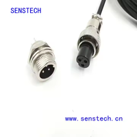 Tabung plastik aviasi Plug DS18B20 Digital Sensor suhu Probe dengan konektor