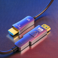 Kabel HDMI Serat Optik 8K Micro D ke Tipe A yang Dapat Dilepas, 4K/120Hz 8K/60Hz HDMI 2.1 AOC Kabel Optik Aktif