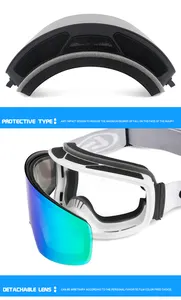 Zylindrische doppels chichtige Anti-Fog-Ski brille Outdoor-Anti-Fog-Ski brille für Männer und Frauen Ski brille Ski brille