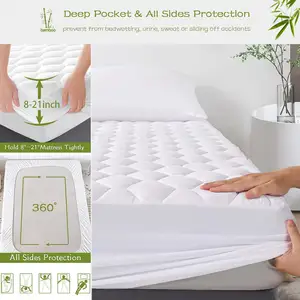 Custom Protector Washable Noiseless Water Proof Waterproof Bed Mattress Cover Protector