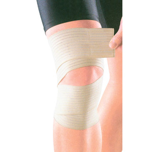 Shiwei <b>Knee</b> Sleeve Nylon Striped Elastic Compression Support for Fitness <b>Exercise</b> Black Single Pack - Product Image 2