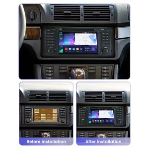 Lettore Multimediale Android da 7 Pollici per <span class=keywords><strong>BMW</strong></span> X5 E53 E39 E38 1996-2004, Car-play, Autoradio Stereo con GPS e Navigazione - Product Image 2