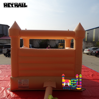 Château gonflable commercial robuste 8x8 pieds couleur pêche pour la location et toutes les occasions