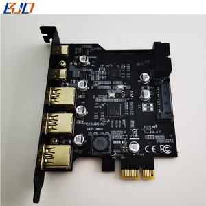 5 منافذ 5Gbps USB <span class=keywords><strong>3</strong></span> Type-مقبس مزدوج من النوع C + 19PIN إلى PCI-E 1X PCIE X1 محول توسيع بطاقة صاعد SATA 15PIN - Product Image 4