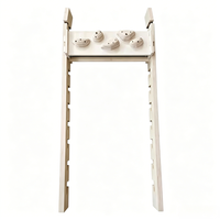 Barra de dominadas ajustable de madera para puerta con tabla de escalada, multifuncional, sin tornillos, para marco de puerta, soporte de entrenamiento
