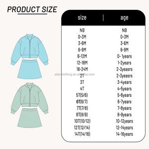 ชุดเสื้อสเวตเตอร์สองชิ้นสำหรับเด็กผู้หญิง เสื้อแจ็คเก็ตแขนยาวมีซิปและกระโปรงสั้น เสื้อผ้าเด็กเข้าชุดกันสำหรับใส่ไปโรงเรียนทุกวัน - Product Image 5