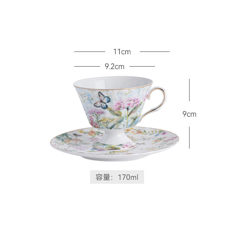 Full garden rose D cup saucer