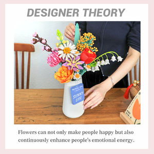 Feelo FL2261 Vase parfumé Blocs de fleurs <span class=keywords><strong>Mini</strong></span> blocs de <span class=keywords><strong>construction</strong></span> Puzzle de fleurs Assemblage Bouquet Jouet de <span class=keywords><strong>construction</strong></span> Modèle Plastique ABS - Product Image 3