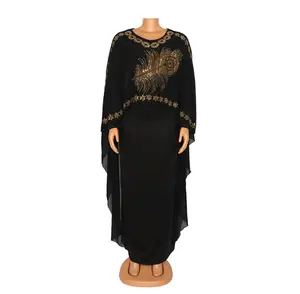 Conjunto de robe africano dashiki h & d, duas peças, vestido diamante shawl boubou, robe, roupas africanas