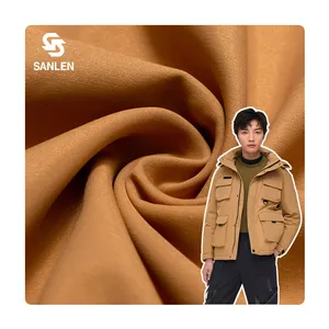 Harga pabrik 75D T400 Poka Twill tekstil tenun 100% kain poliester pakaian tahan air untuk jaket garmen