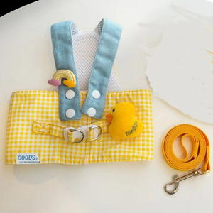 Ropa para Mascotas para las Cuatro Estaciones, Conjunto de Correa de Tracción con Diseño de Papas Fritas, Sombrero para el Sol, Suministros para Perros y Gatos al Aire Libre - Product Image 6