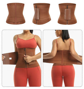 Custom Compressão Neoprene Sweat Belt Fitness Cintura Suporte Trimmer <span class=keywords><strong>Tummy</strong></span> Control Trainer Shaper Proteção Cintura das Mulheres - Product Image 2