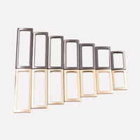 Usine personnalisée or argent Rectangle anneaux boucle de haute qualité en métal plat boucle carrée sac à main boucles de sangle