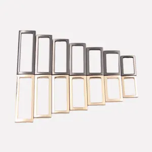 Factory Custom Gold Silver Rectangle Rings Buckle High Quality Metal Flat Square Loop Handbag Strap Buckles