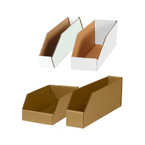 wholesale custom Shelves carton storage box and corrugated cardboard open top storage bin boxes