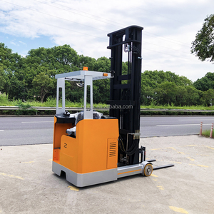 Montacargas Eléctrico con Asiento Certificado CE de 1-3 Toneladas, Apilador de Batería para Pasillos Estrechos, Elevación Telescópica Hacia Adelante y Hacia Atrás de 4.5m - Product Image 1