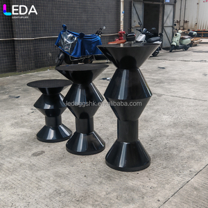 ชุดโต๊ะขนมทรงกรวยสีดำสแตนเลส 3 ชิ้น LEDA Modern Party Event Supplies สำหรับโรงแรมงานแต่งงาน - Product Image 2
